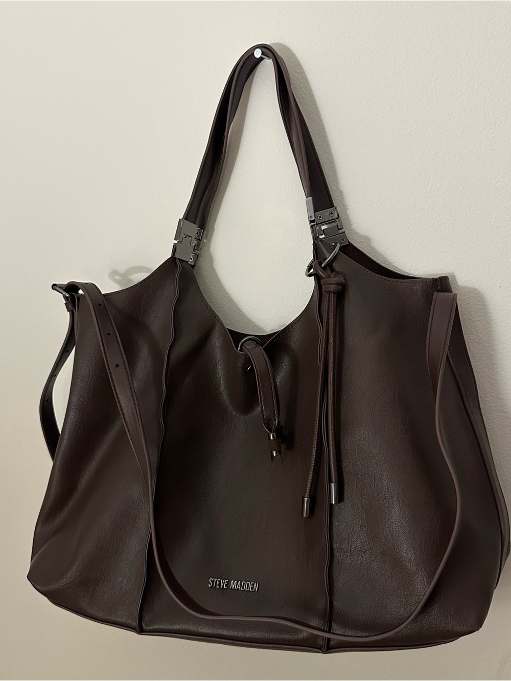 Steve Madden Brown Leather Tote Bag